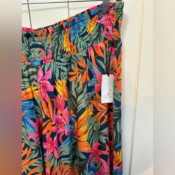 Swimsuit Coverup Pants Women's Tropical Floral Multi Print Sz 1X NEW! - Picture 4 of 4